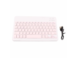 Mini Teclado Inalámbrico Ultradelgado De 10 Pulgadas, Portátil, Con Diseño De Tijera, Color Rosa.