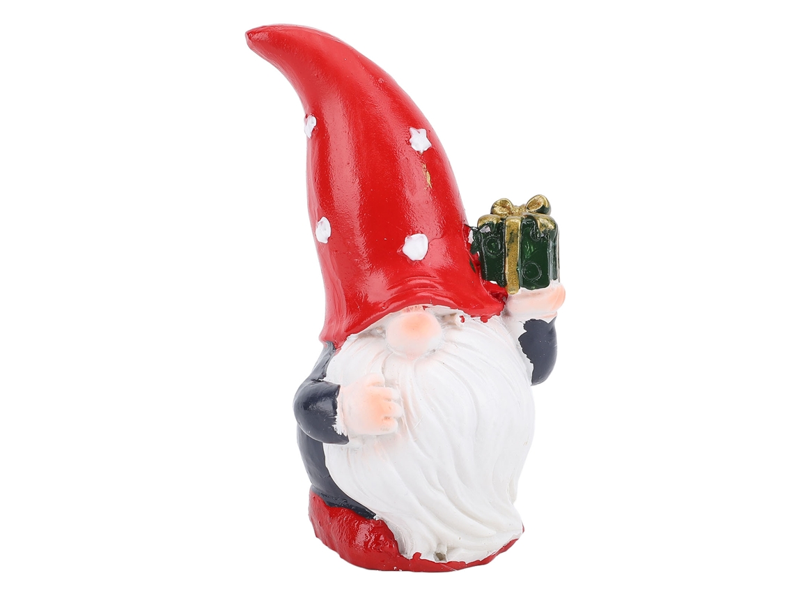 Baok-figure Enano Gnomo Decoración Navideña de Resina para Hogar Oficina Escritorio Chimenea Estilo Regalo