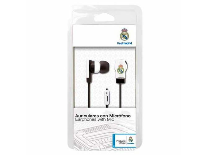 Auriculares SEVA Real Madrid (In Ear - Micrófono - Estampado)