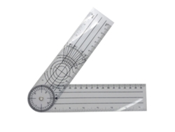 Regla Angular 360 Grados Rotatoria Flexible De Pvc Mate Semi Transparente Para Estudiantes Y Oficina