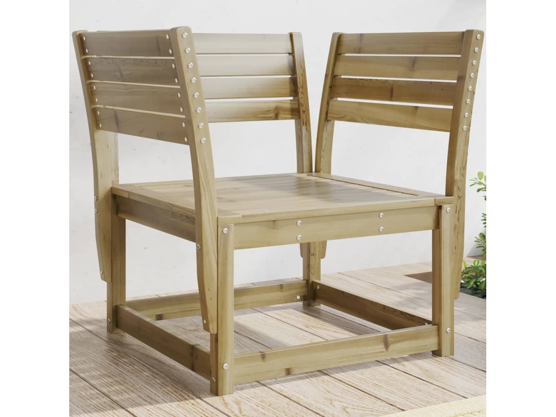 Silla de jardín de madera de pino impregnada DKD Home Decor