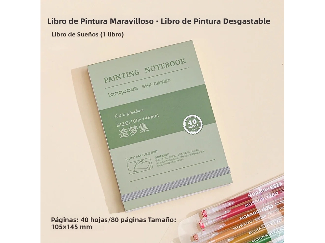 Cuaderno de bocetos, papel de 250 g/m², 40 páginas, tamaño mini. Mdug (10,5 x 14,5 cm)
