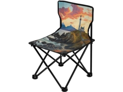 Silla Plegable Ligera Sunset Lighthouse Resistente Duradera Portátil Fácil De Instalar