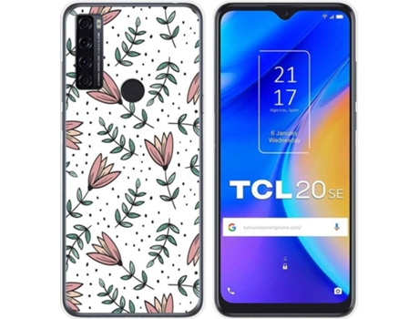 Carcasa TCL 20 SE TUMUNDOSMARTPHONE Dibujos Transparente Flores 01 Multicolor