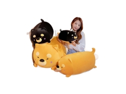 Pelúcia Gigante Shiba Inu, Travesseiro Longo De Cachorro, Brinquedo De Pelúcia Para Dormir Abraçado, Presente De Aniversário Para Namorado, Marrom