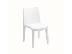 Silla de Jardín Lady IPAE-PROGARDEN sin reposabrazos (Blanca - 55 x 48 x 86 cm)
