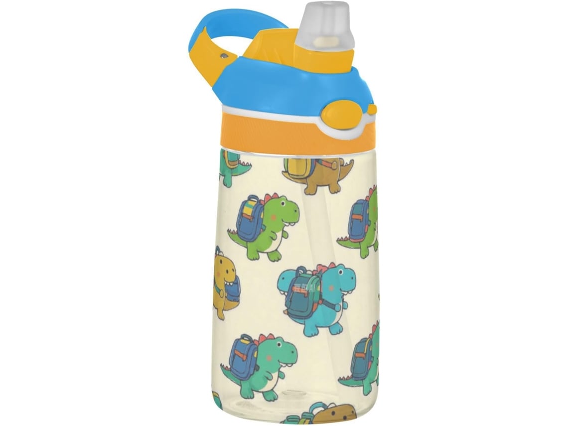 Botella De Agua Deportiva Con Asa Y Tapa Antigoteo Boca Ancha Para Deportes, Viajes Escuela Beige Grado A...