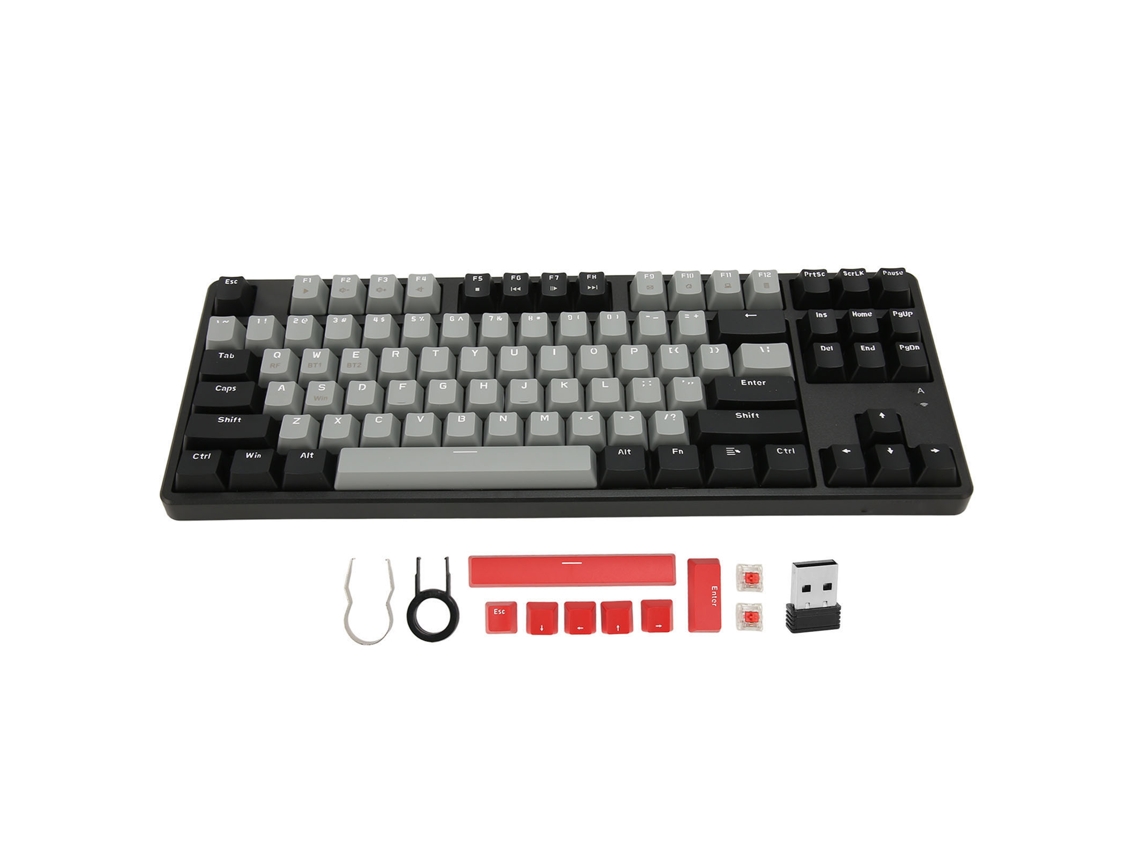 Teclado Mecánico Gamer Bluetooth Con Interruptores Rojos