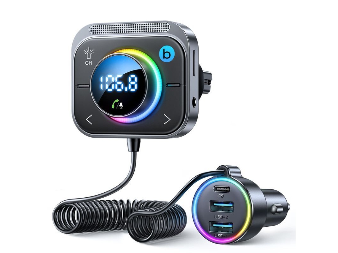 2026-adaptador Bluetooth 5.3 Para Coche Con Transmisor Fm/aux, Receiver De Radio Con Llamadas Hd Y Música