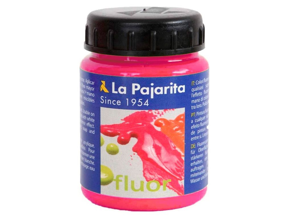 Tinta Acrílica LA PAJARITA Brillante Al Agua Magenta - 75ml)