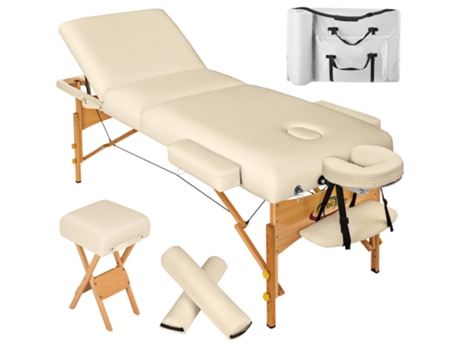 Marquesa TECTAKE 3 Zonas con Tapicería De 10 Cm + Almohadas De Rollo TECTAKE + TECTAKE De Banco + Bolsa