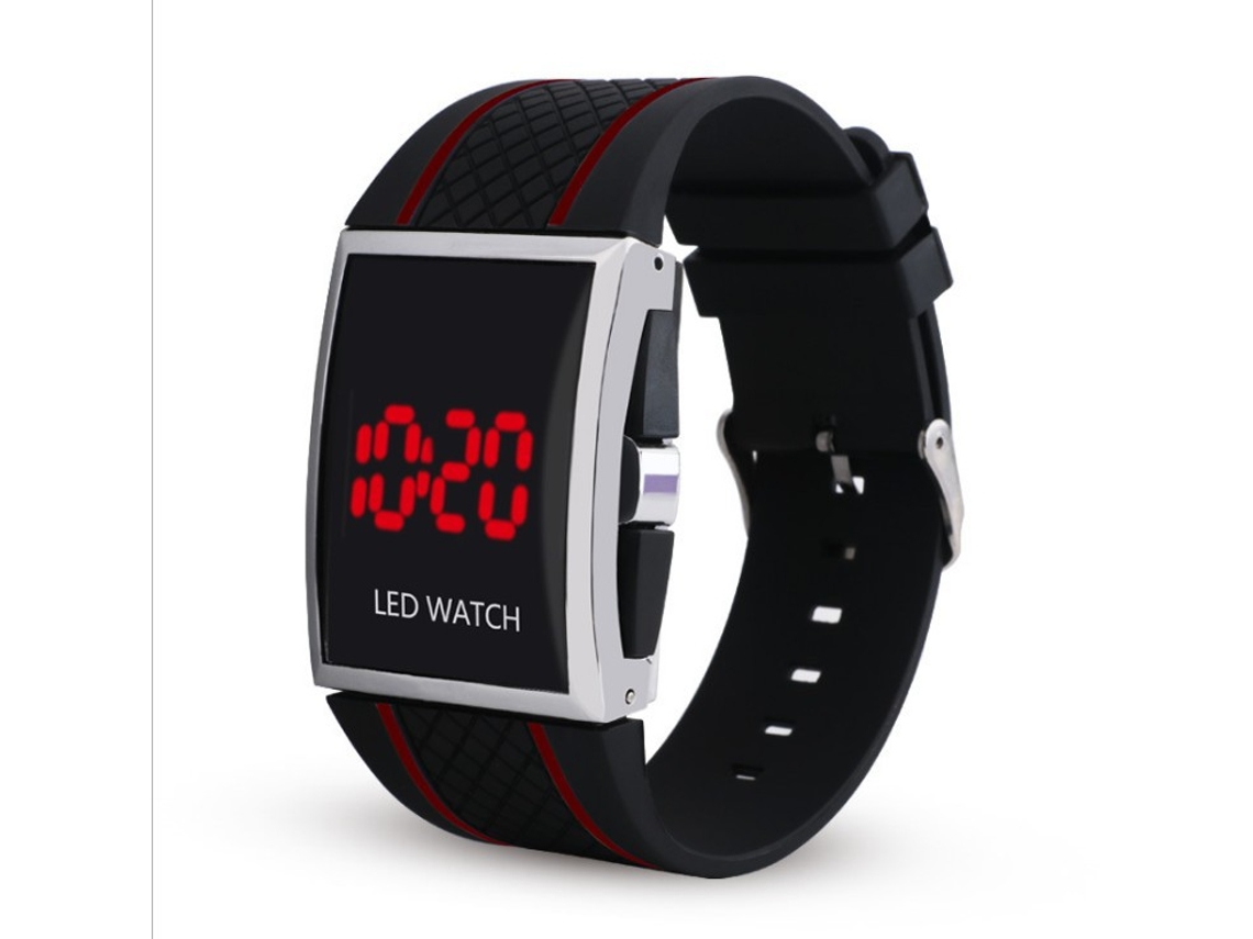 Reloj deportivo digital MDUG para hombre con pantalla LED y correa de silicona resistente al polvo.