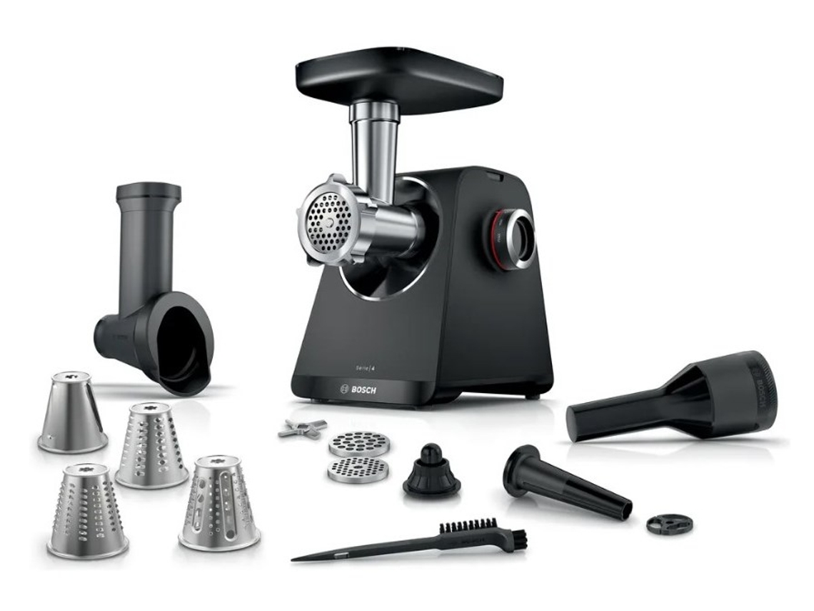 Picadora de carne Bosch Mfws440b, 1900 W, color negro y plateado
