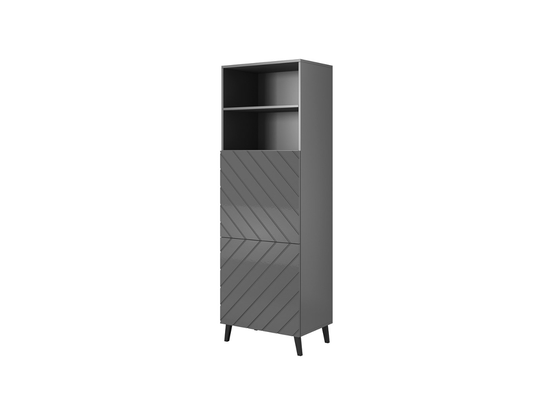 Mueble Abeto 60x40x176,5 Cm Grafito/Grafito Brillante Cama Meble
