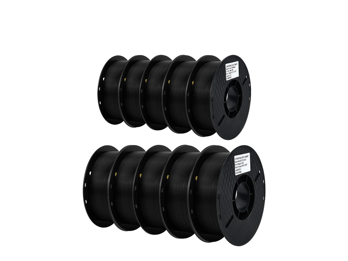Filamento PLA para impresora 3D, diámetro de 1,75 mm, rollo de 1 kg, 10 kg PLA negro OEM