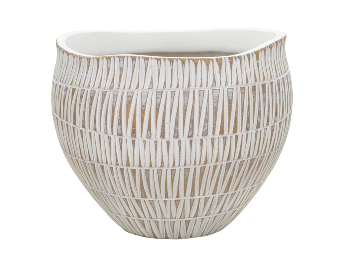 Macetero Stiky Cm Ø 26x20,5 Unico / Oro, Blanco