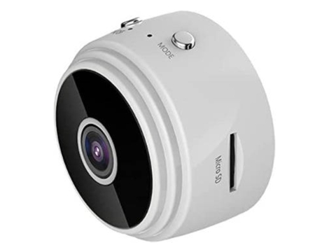 Mini Camara Espía Wifi A9 1080P con Visión Nocturna y Detección de Movimiento Dvr Ángulo de Visión 150 Blanco BISBISOUS