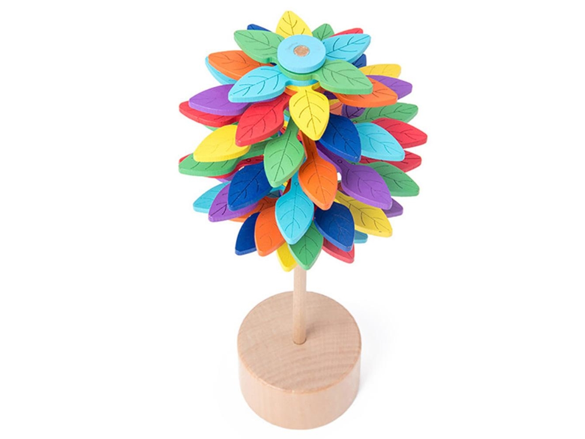 Ats-juguete De Madera Para Aliviar El Estrés Rotatorio Lollipop Arte Juguete Para Niños Stick Artefacto