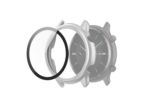 Amazfit GTR 2 eSIM Vidrio Templado + Funda Protectora Parte Integrada (Plata)