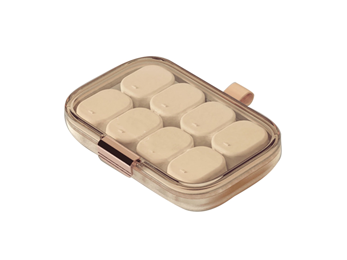 Estuche Portátil Para Medicamentos, 7 Días, Sellado, Gran/pequeña Capacidad, Rosa, Para Viajes.