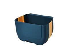 2026-linjou Cubo De Basura Pequeño Colapsable 3l, Montaje En Pared Plegable Azul Para Cocina Baño