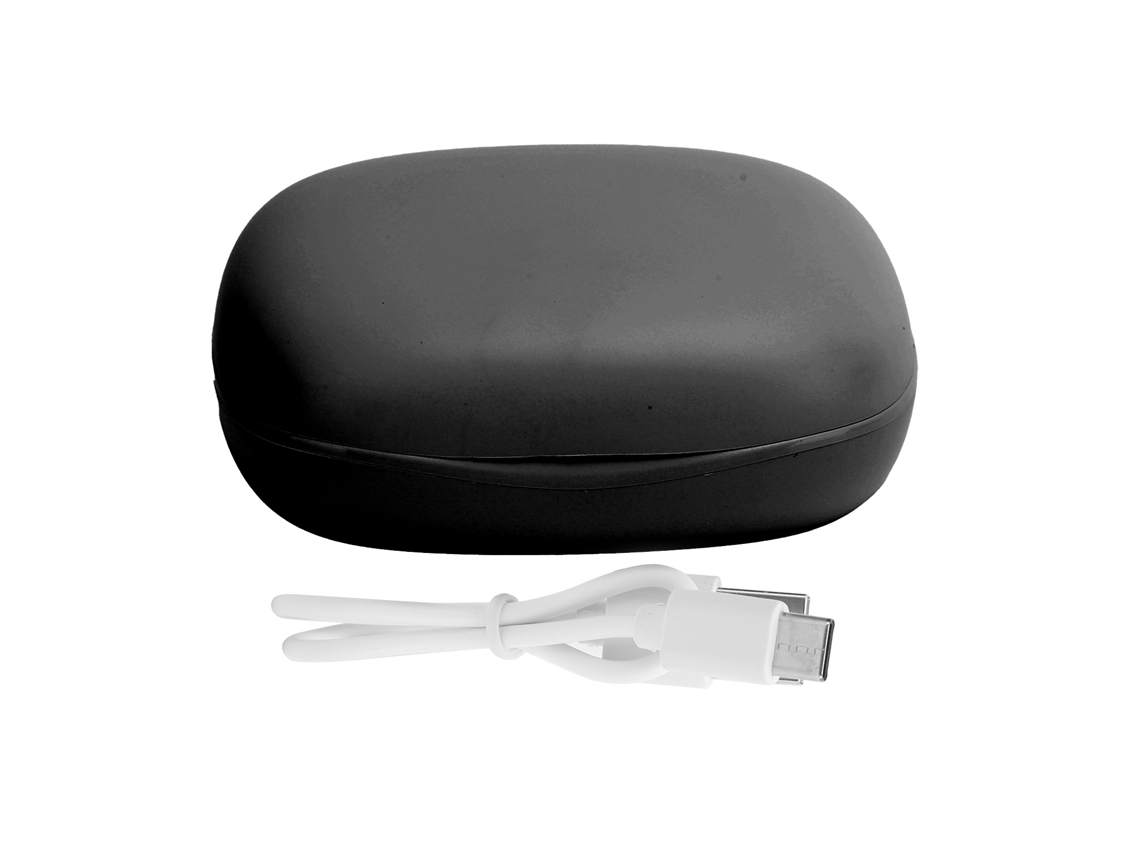 Fone Mali Bluetooth sem fio, estéreo binaural, carregador, display de bateria, preto