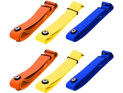 Conjunto de monitor de frecuencia cardíaca de 6 piezas con correa pectoral elástica ajustable SFUSHOS (sin costo adicional)