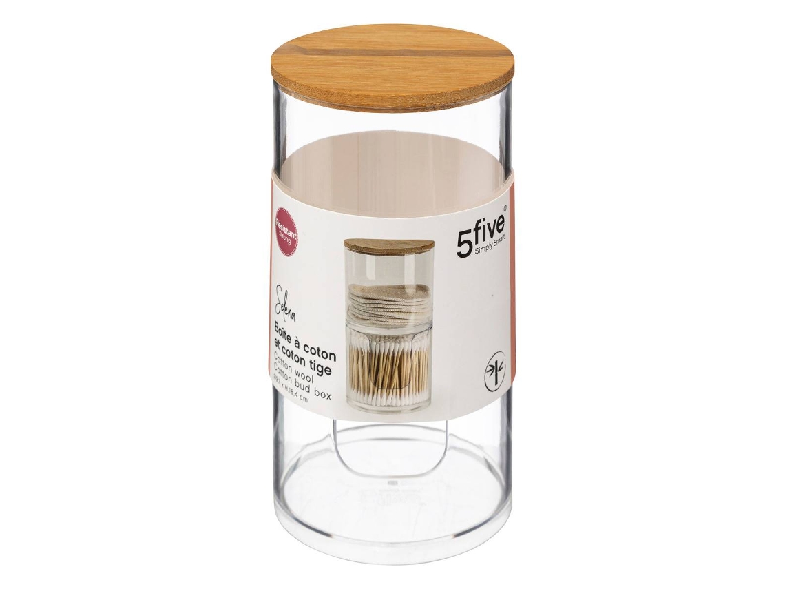 Dispensador de Bastoncillos de Algodón de Bambú Selena 5 FIVE SIMPLY SMART