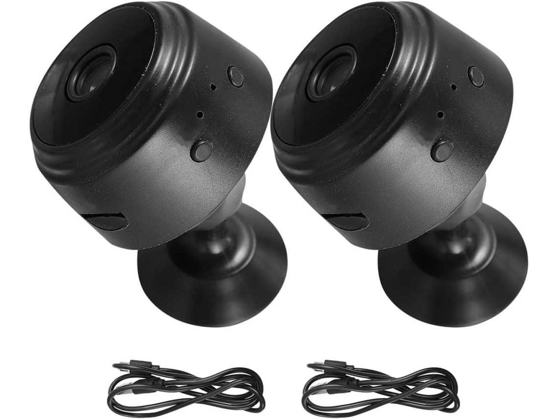 Conjunto De 2 Cámaras Wifi Para Interiores Con Visión Nocturna Infrarroja Hd, Detección De Movimiento Y Aplicación Móvil.