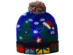 Gorro de punto navideño LED, divertido gorro de invierno RNEMITERY