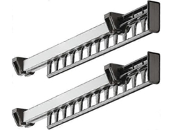 Omni-soporte De Perchas Deslizante Para Armario Con 12 Perchas Longitud 315mm Material Aluminio Y Plástico Set De 2