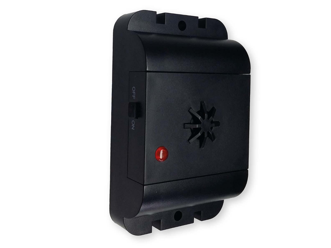 Repelente ultrasónico para perros y gatos IPX5 18-32 Khz para exteriores, color negro isotónico