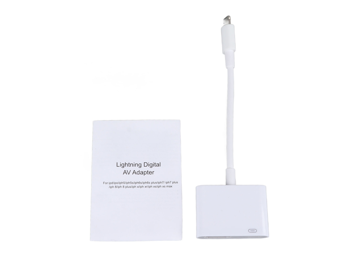 Adaptador Av Digital Ios Para Interfaz Multimedia Hd Para Iphone Y Tv - Blanco