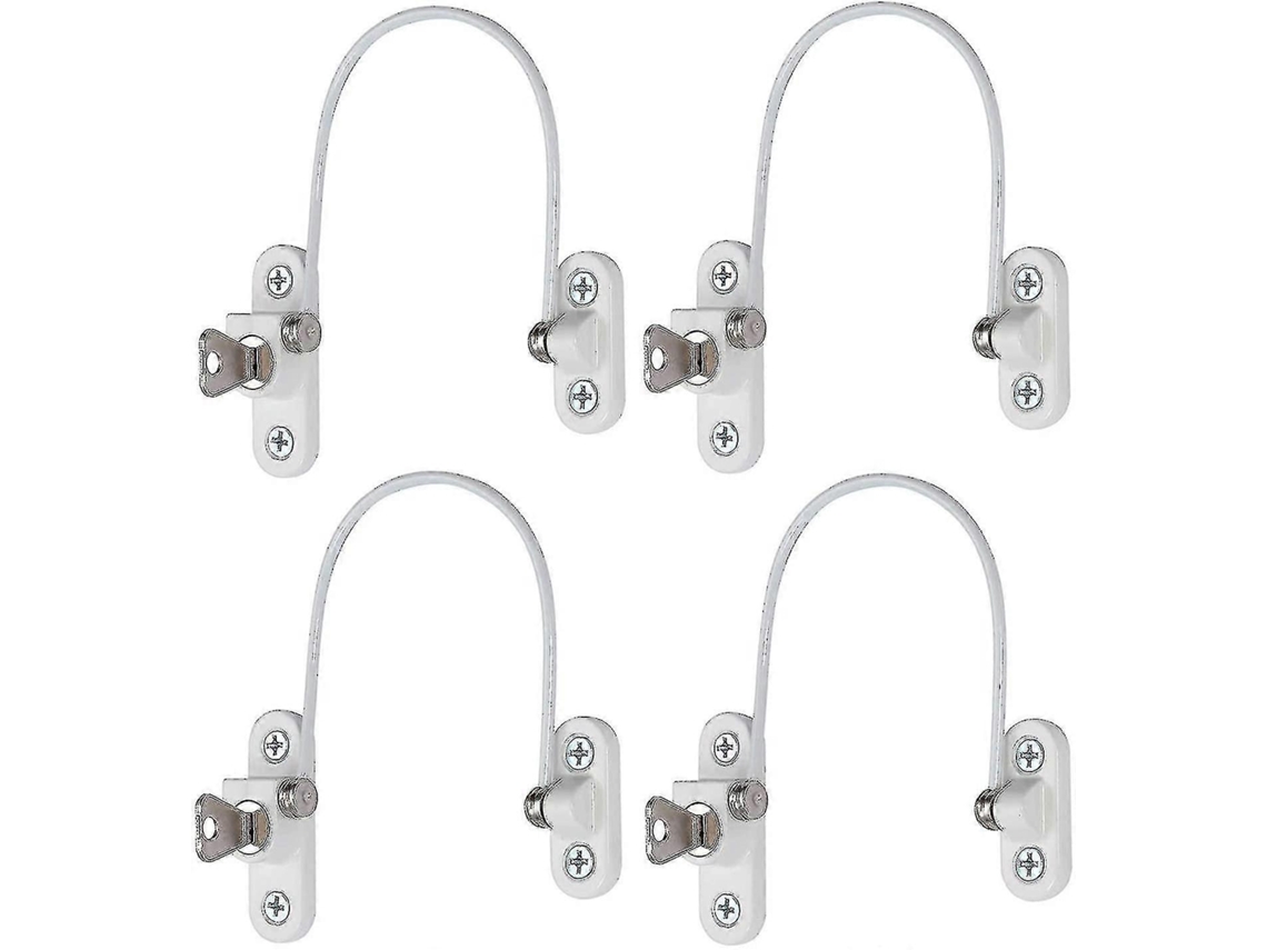 4 Cerraduras De Seguridad Para Ventanas Con Llave, Ideal Para Pvc, Aluminio Y Madera, Fácil Instalación