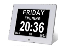 Reloj Digital Grande Con Calendario Para Personas Mayores Con Demencia De Alzheimer Y Función De Reproducción De Vídeo.