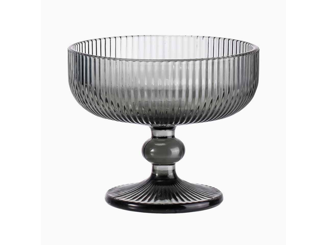 Juego De 6 Copas De Postre Ribbed Gris 26cl
