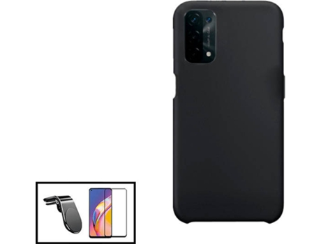 Kit Carcasa + Protector de Pantalla + Soporte Oppo A54s PHONECARE Silicona Liquida