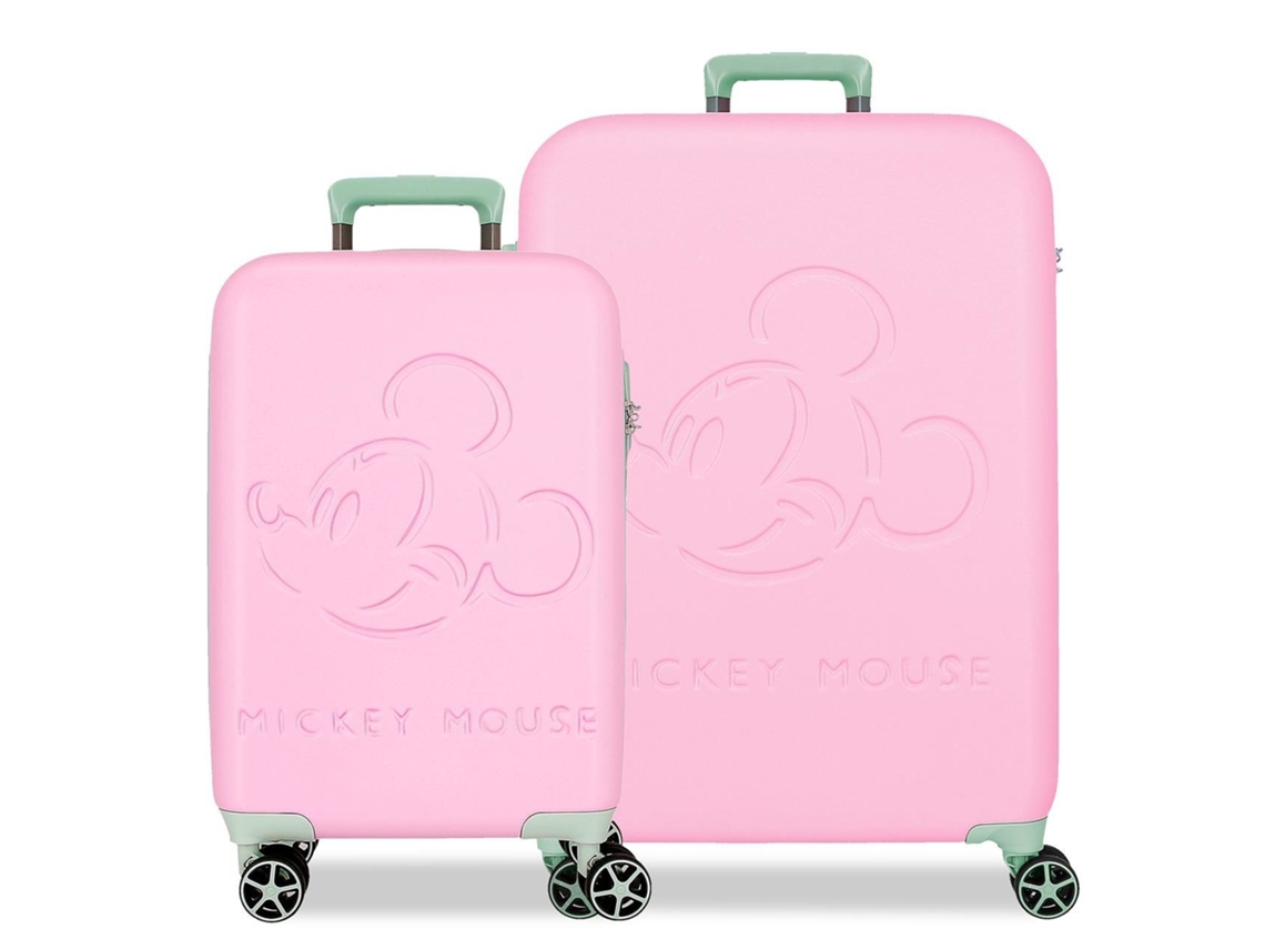 Disney Juego De Maletas Abs Mickey Crazy Trip Rosa