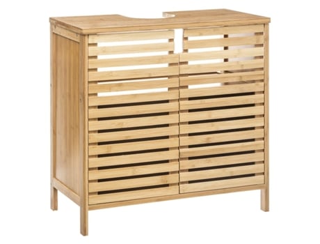 Mueble de baño de bambú con recorte
