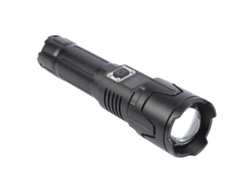 Linterna LED de 30 W con láser blanco, enfoque telescópico de 1000 lúmenes, Mdug (negra)