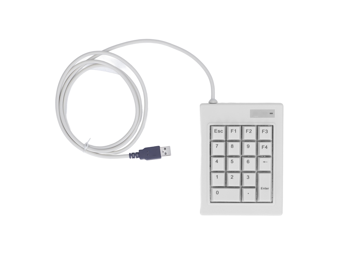 Teclado Numérico Mecânico 18 Teclas Com Interruptores Lineares Resistente A Gotejamento Usb Para Laptop Desktop Pc