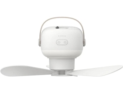 Ventilador De Escritorio Usb Mini Ventilador Para Camping Control Remoto Recargable 4 Velocidades Luz Led