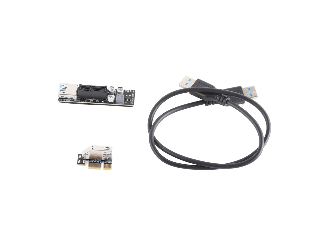Cable De Extensión Abs De Placa Base Pci-e X1 A X1 Usb3.0 Con Fuente De Alimentación Sata
