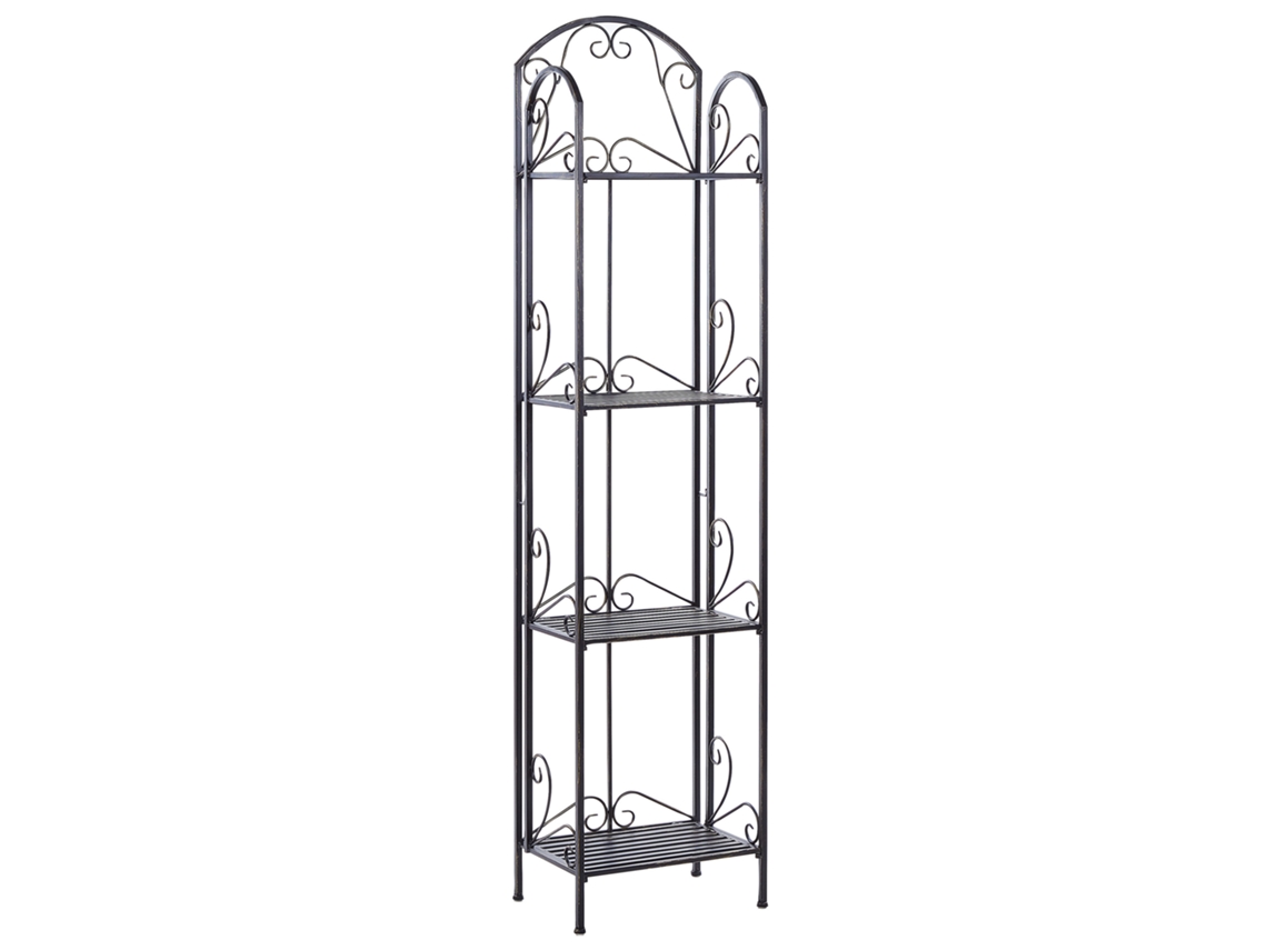 Estantería BELIANI Valdivia de Hierro Negro 40x27x166