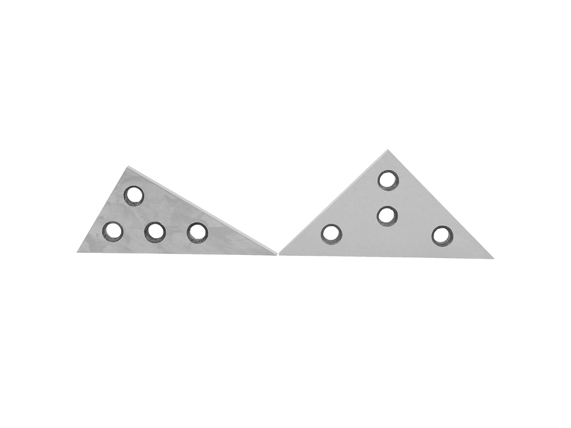 Juego De 2 Bloques Angulares De Acero Al Manganeso De Alta Precisión Para Mecanizado, Con Estuche De Almacenamiento.