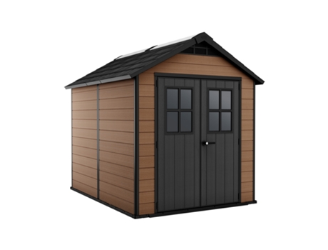 Caseta de Jardín de Resina KETER Newton 759 En El (De Almacenamiento - Shed Building - Almacenamiento de Troncos - Acero Metal Madera -