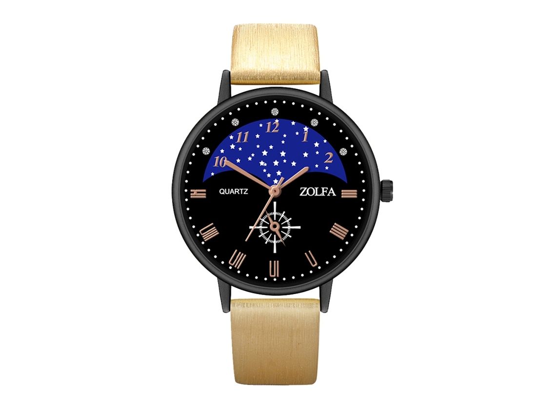 Reloj De Cuarzo Clásico Fashion Estilo Empresarial Pareja Unisex Regalo (oro)