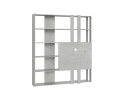 Estantería abierta Kato M con panel de TV de hormigón Itamoby