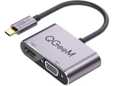 Adaptador QGEEM 02-1 (USB-C - 0.1 m - Gris)