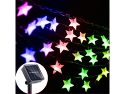 2026-luces De Cadena Solares Exteriores Con Forma De Estrella Para Jardín Patio Paisaje Decoración Navideña Y Fiestas